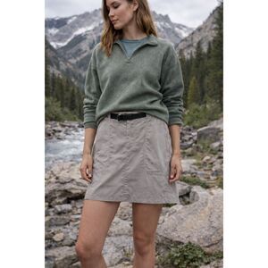 Patagonia Gray Cargo Pocket Belted Mini Skirt Utility Outdoor Quick Dry Med